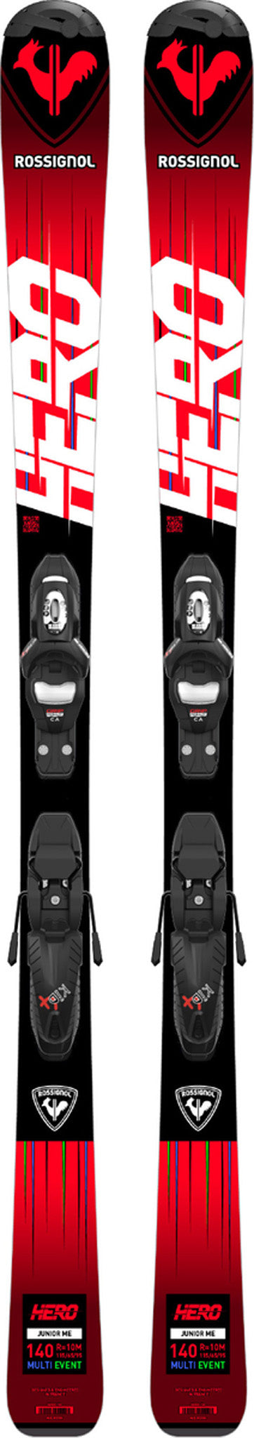 Rossignol Hero Jr 100-140 On Piste Ski with KID 4 GW Bindings 