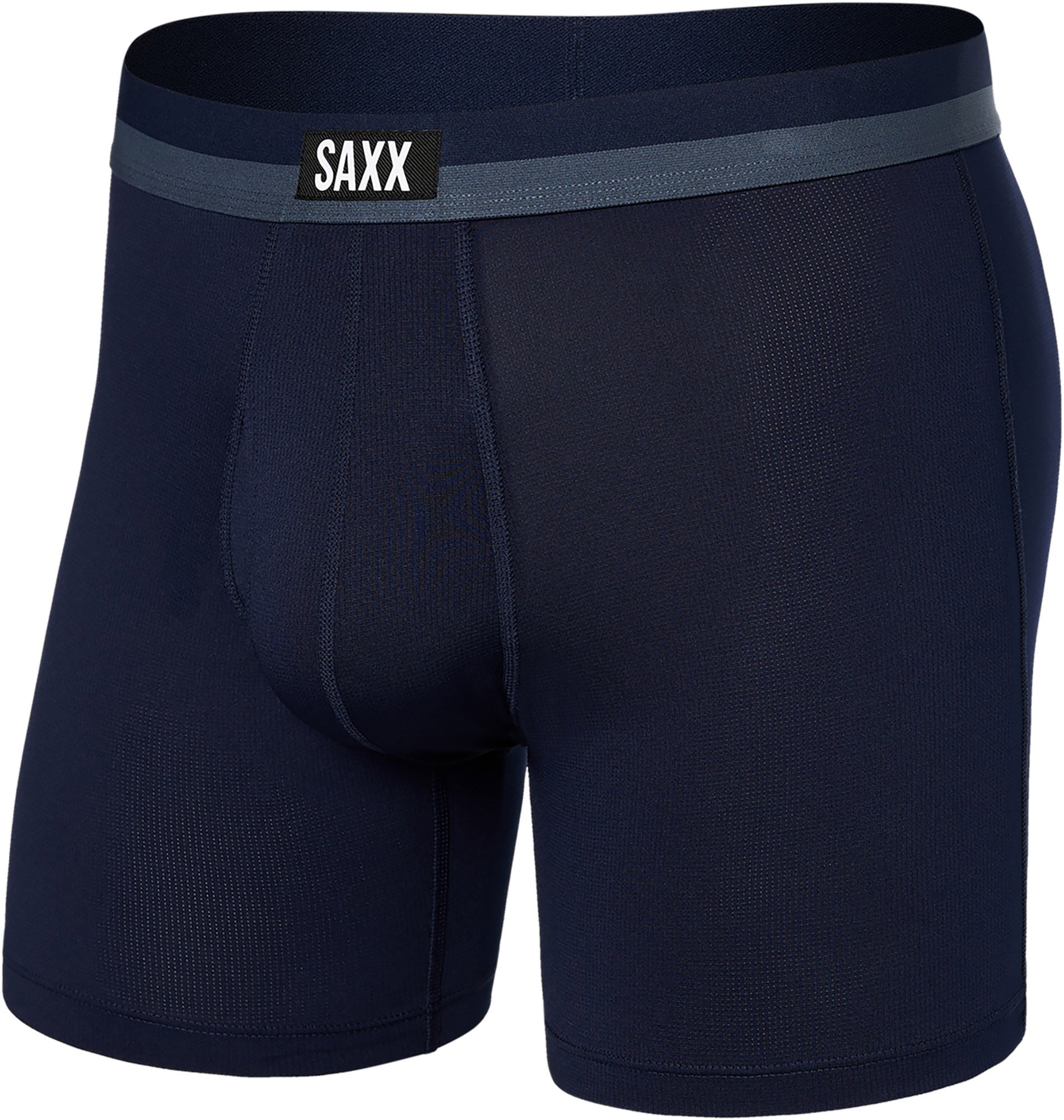 Men's sports boxer briefs with a fly SAXX SPORT MESH Boxer Brief Fly - navy  blue., BRANDS \ SAXX \ SPORTS BOXER SHORTS
