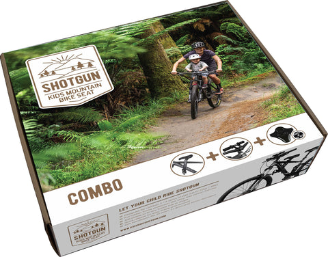 Kids Ride Shotgun MTB Bike Seat and Handlebar Combo Box - Kids