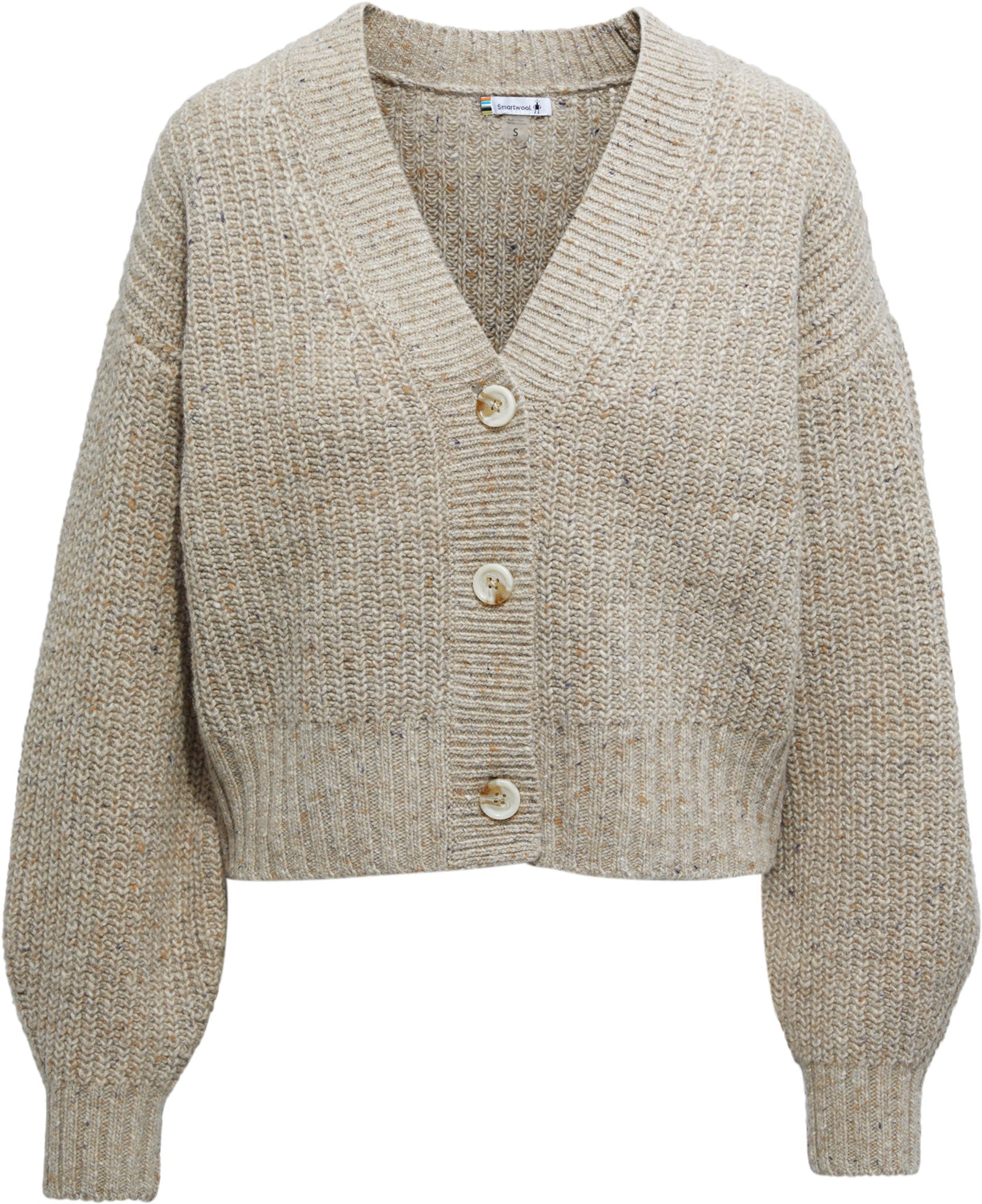 Women's Cozy Lodge Cropped Cardigan Sweater in Pecan Brown Heather