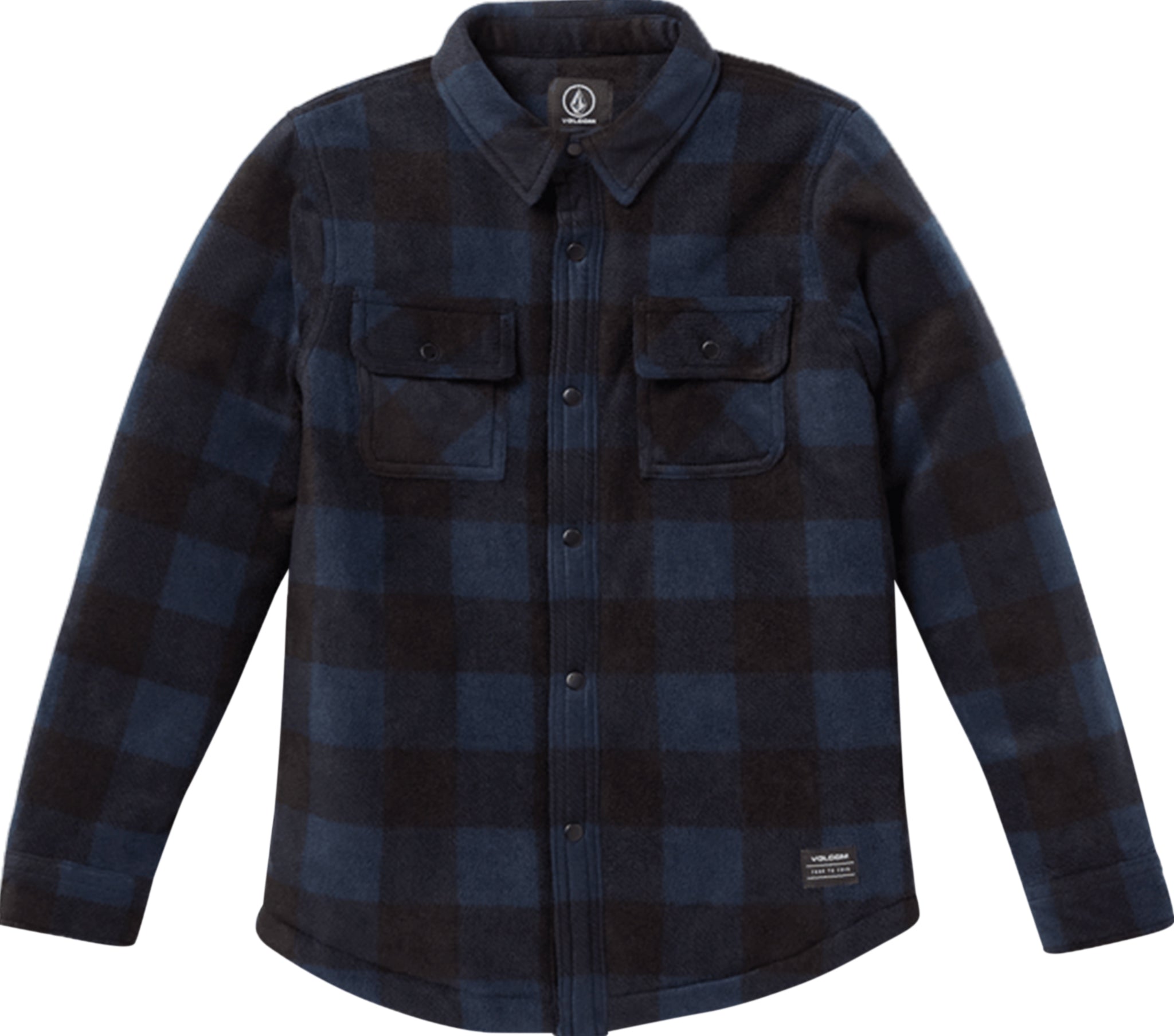 Volcom Bowered Fleece Long Sleeve Button Down Shirt - Boys